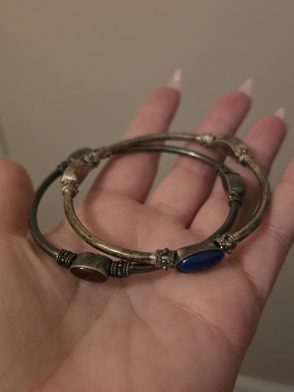 Vintage FAS Sterling Silver Bangle Bracelet Set